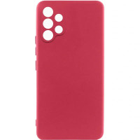 Чехол-силикон Getman Liquid Silk Full Camera Samsung A325 Galaxy A32 4G, темно-красный