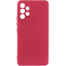 Чехол-силикон Getman Liquid Silk Full Camera Samsung A325 Galaxy A32 4G, темно-красный