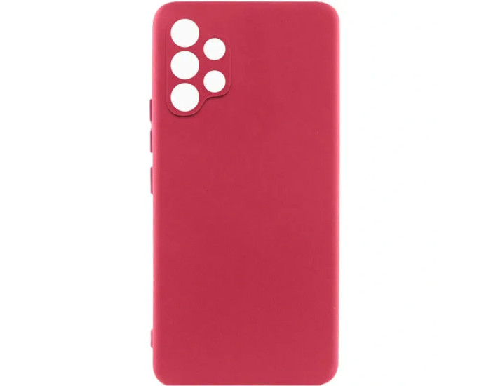 Чохол-силікон Getman Liquid Silk Full Camera Samsung A325 Galaxy A32 4G, темно-червоний