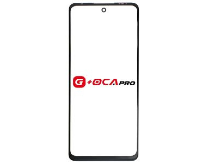 Скло фронтальне c OCA-пленкой Motorola Moto G40 Fusion, Moto G60, Moto G60s, чорне, оригінал G+OCA Pro