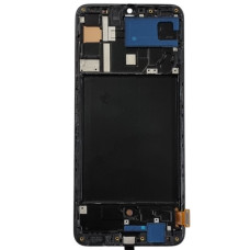 Дисплей з сенсорним екраном (модуль) Samsung A705 Galaxy A70 (2019) чорний з рамкою, вузький обідок, OLED