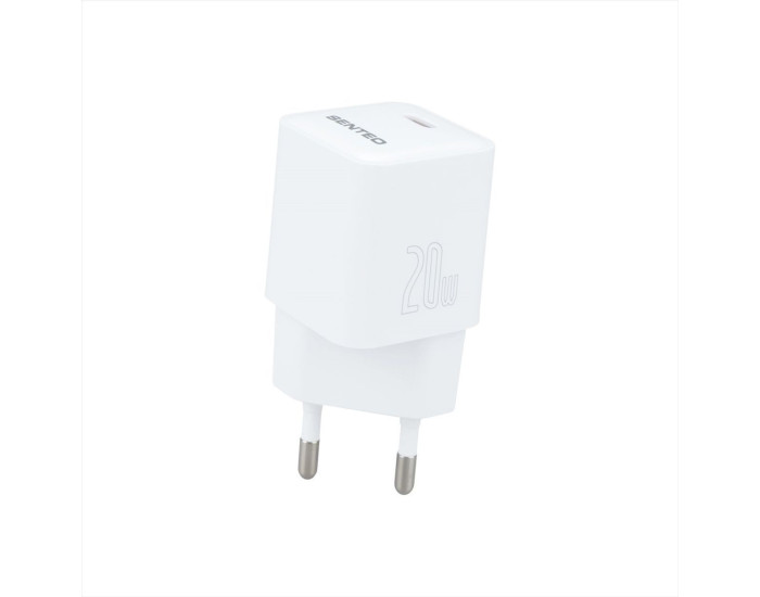 Сетевое зарядное устройство SENTEO S-02 USB-C PD 20W (1Port) (Белый  White)
