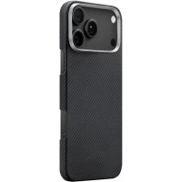 Чехол-силикон Carbon Protection Slim (MagSafe) iPhone 17 Pro Max, черный