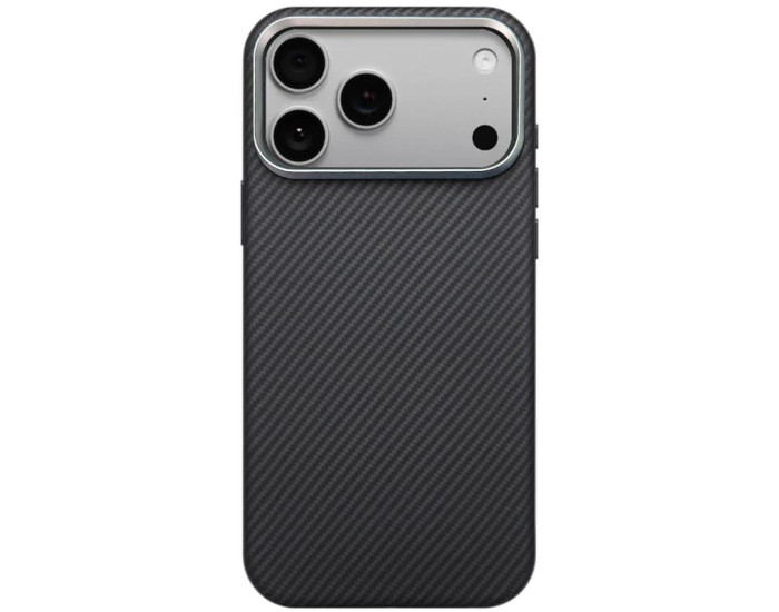 Чехол-силикон Carbon Protection Slim (MagSafe) iPhone 17 Pro, черный