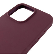 Чехол-силикон оригинал Full Soft Matte Case with MagSafe iPhone 14 Pro Max (Бордовый / Plum)