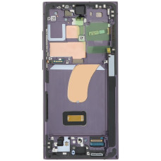 Дисплей с сенсорным экраном (модуль) Samsung S918 S23, Ultra черный с рамкой, оригинал 
