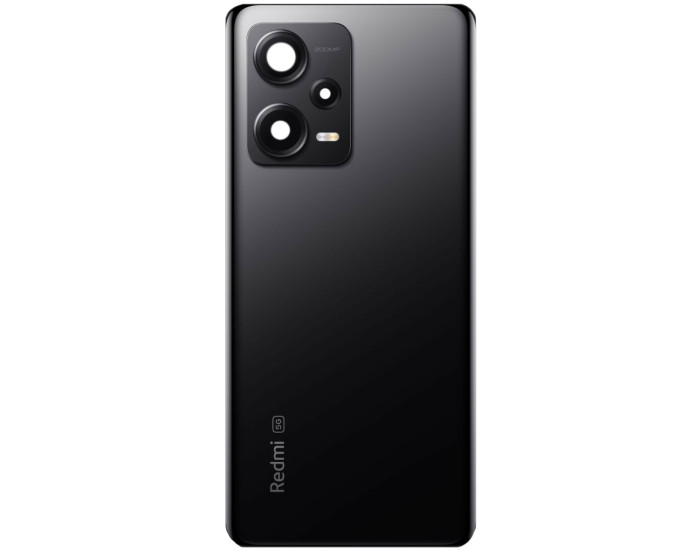Задняя панель корпуса для Xiaomi Redmi Note 12 Pro Plus со стеклом камеры, Obsidian Black, оригинал