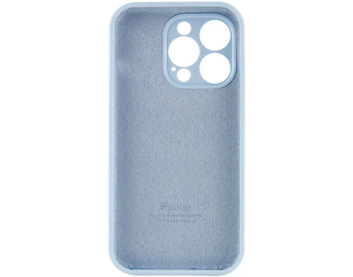 Чехол-силикон оригинал Full Camera Soft Matte iPhone 15 Pro (Голубой / Sweet Blue)