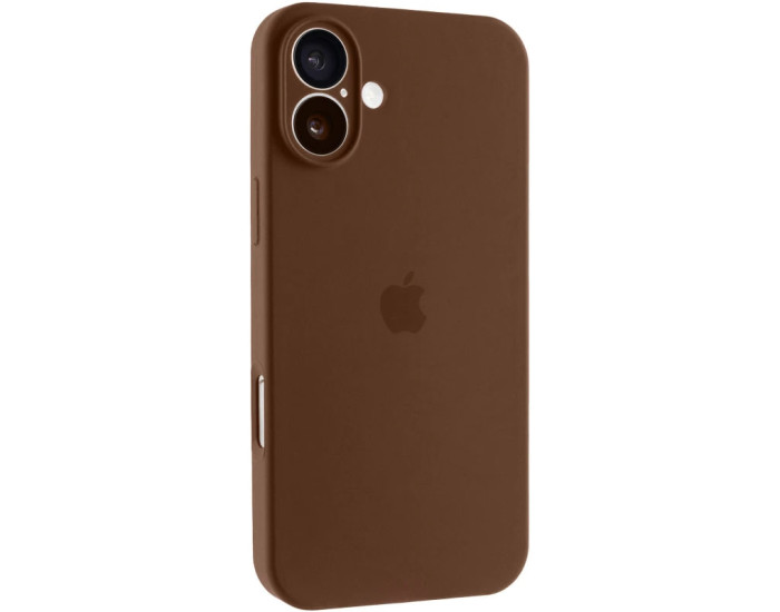 Чехол-силикон оригинал Full Camera Soft Matte iPhone 16 (Коричневый / Brown)