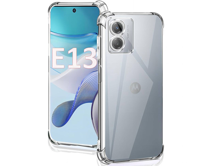 Чохол-силікон Getman Ease logo посилені кути Motorola G13, Прозорий