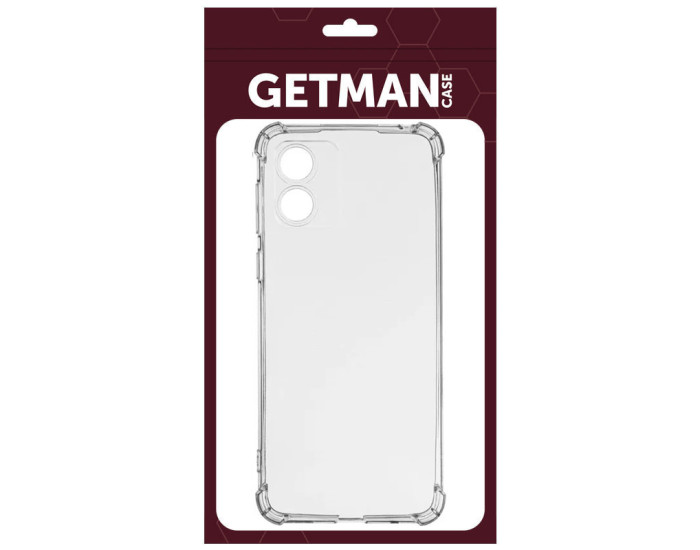 Чохол-силікон Getman Ease logo посилені кути Motorola G13, Прозорий