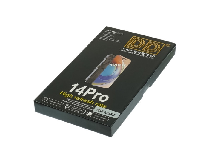 Дисплей з сенсорним екраном (модуль) iPhone 14 Pro, чорний, DD-OLED (без помилки)