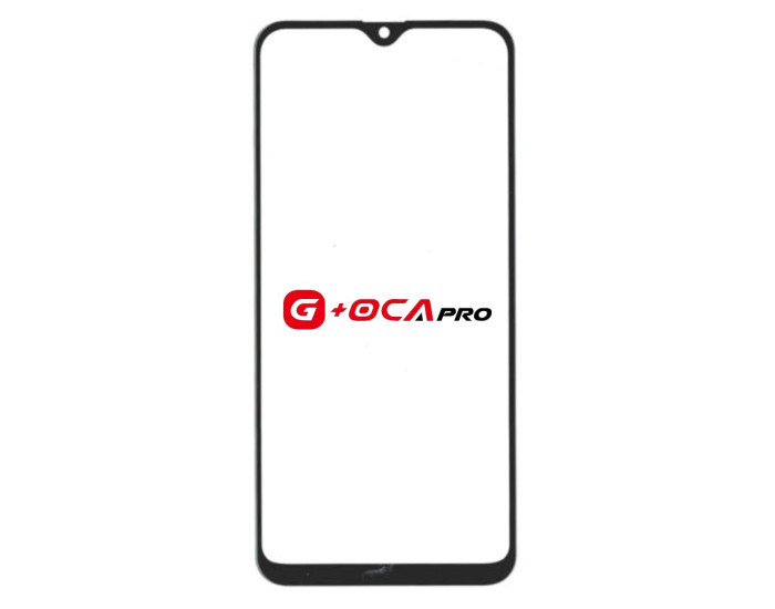 Стекло фронтальное с OCA пленкой Samsung A20 A205 /A30s A307 /M107F, черное, G+OCA PRo