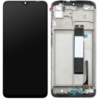 Дисплей з сенсорним екраном (модуль) Xiaomi Redmi 9T /Poco M3, чорний з рамкою, оригінал