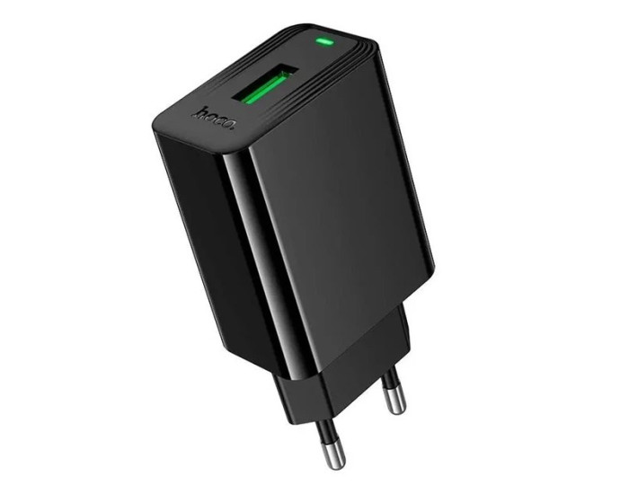 Мережеве зарядний пристрій Hoco CS92A Leader QC3.0 (1USB-A) Black