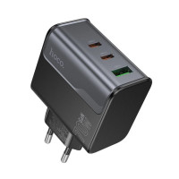 Мережеве зарядний пристрій Hoco CS75A Star Speed PD70W(2C1A) charger (EU) Black