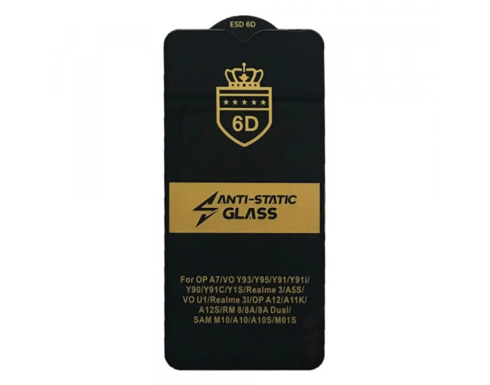 Защитное стекло 6D Anti-static Tecno Spark Go 2024 /Spark 20C, Black