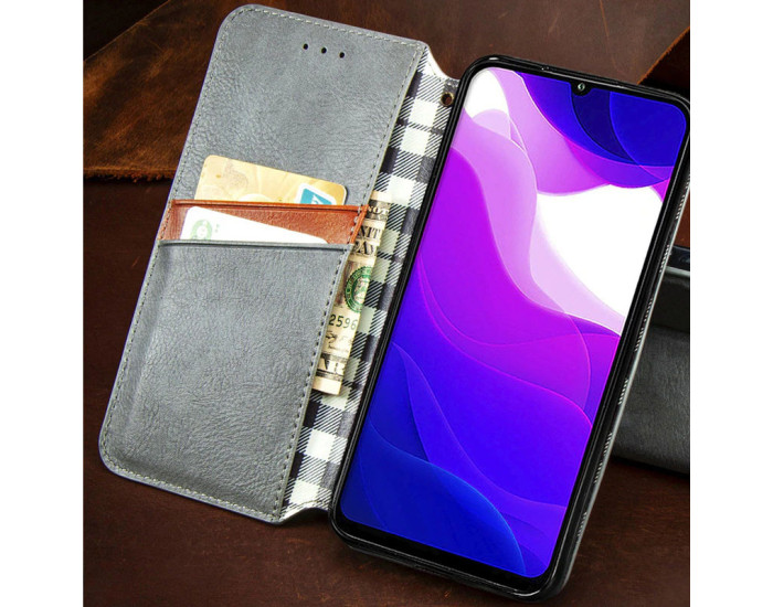 Чохол-книга шкіряний GETMAN Cubic Samsung Galaxy A57 5G, Сірий
