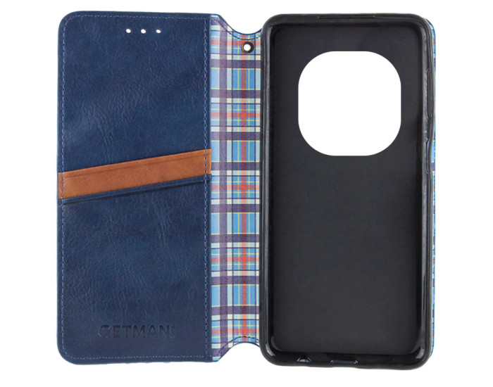 Чохол-книга шкіряний GETMAN Cubic Xiaomi Redmi Note 15 4G/5G (EU) синій