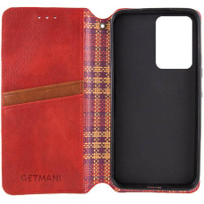 Чохол-книга шкіряний GETMAN Cubic Motorola Moto G06, червоний