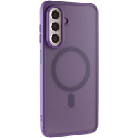 Чехол-силикон TPU Bloom with MagSafe Samsung A37 5G, фиолетовый
