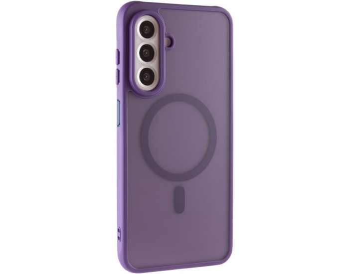Чехол-силикон TPU Bloom with MagSafe Samsung A37 5G, фиолетовый