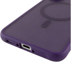 Чехол-силикон TPU Bloom with MagSafe Samsung A37 5G, фиолетовый