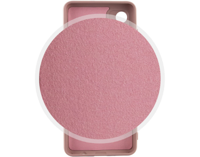 Чохол-силікон GETMAN Liquid Silk Full Camera Motorola Moto E13, Pink sand