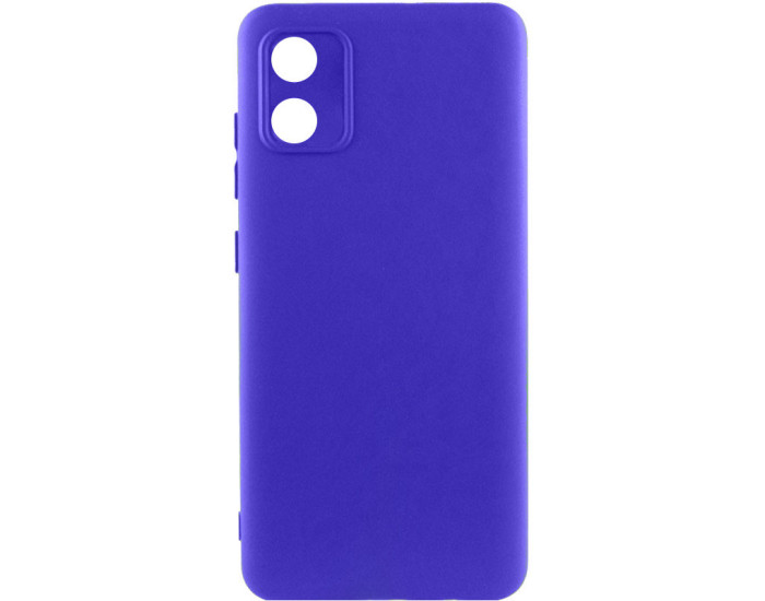 Чохол-силікон GETMAN Liquid Silk Full Camera Motorola Moto E13, синій