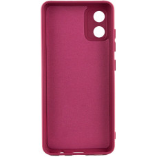Чохол-силікон GETMAN Liquid Silk Full Camera Motorola Moto E13, Бордовий