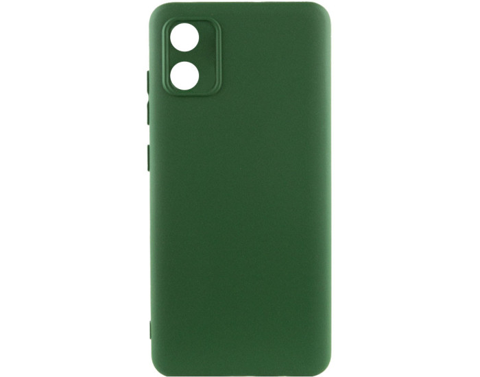 Чохол-силікон GETMAN Liquid Silk Full Camera Motorola Moto E13, Темно-Зелений