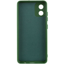 Чохол-силікон GETMAN Liquid Silk Full Camera Motorola Moto E13, Темно-Зелений