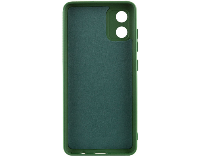 Чохол-силікон GETMAN Liquid Silk Full Camera Motorola Moto E13, Темно-Зелений