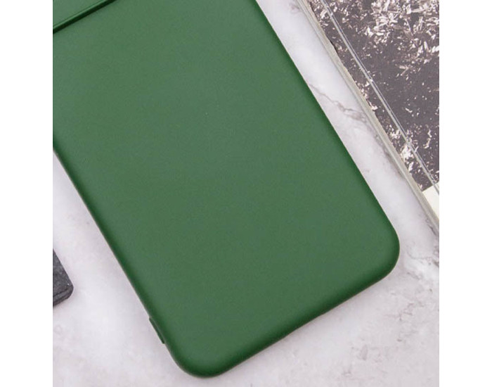 Чохол-силікон GETMAN Liquid Silk Full Camera Motorola Moto E13, Темно-Зелений