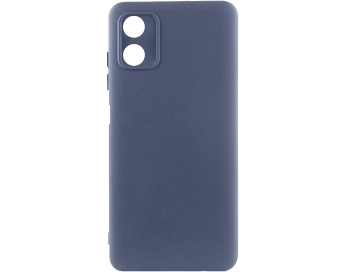 Чохол-силікон GETMAN Liquid Silk Full Camera Motorola Moto G04 /E14, Темно-синій