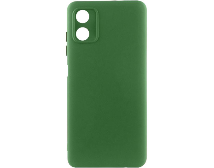 Чохол-силікон GETMAN Liquid Silk Full Camera Motorola Moto G04 /E14, Темно-Зелений