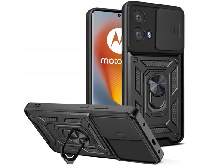 Чехол-Ударопрочный Ummi Camshield Serge Ring Motorola Moto G24 /G04, черный