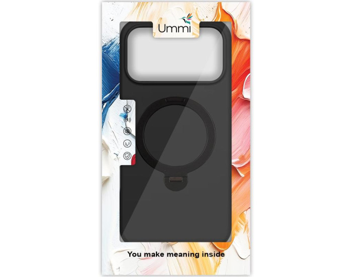 Чохол-силікон Ummi Colorful with MagSafe HQ Ring iPhone 17 Pro Max, чорний