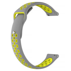 Ремешок силиконовый Active Air для Smart Watch 22 mm (серый/желтый)