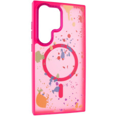 Чехол-силикон TPU+PC Flush with MagSafe Samsung Galaxy S24 Ultra, ярко-розовый