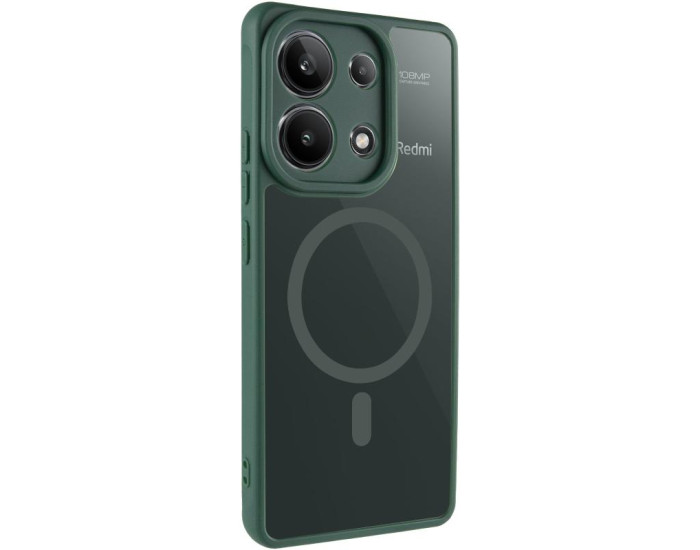 Чехол-силикон TPU Bloom with MagSafe Xiaomi Redmi Note 13 4G, зеленый