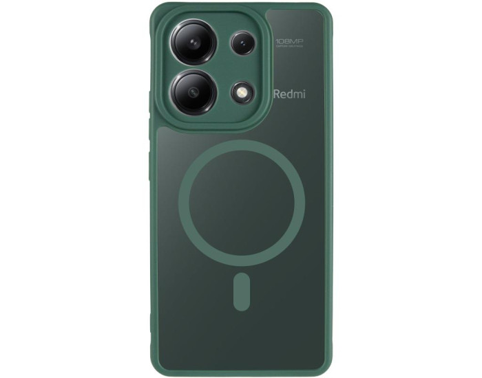 Чехол-силикон TPU Bloom with MagSafe Xiaomi Redmi Note 13 4G, зеленый