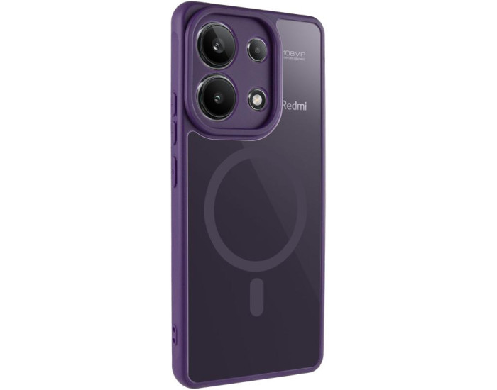 Чехол-силикон TPU Bloom with MagSafe Xiaomi Redmi Note 13 4G, фиолетовый
