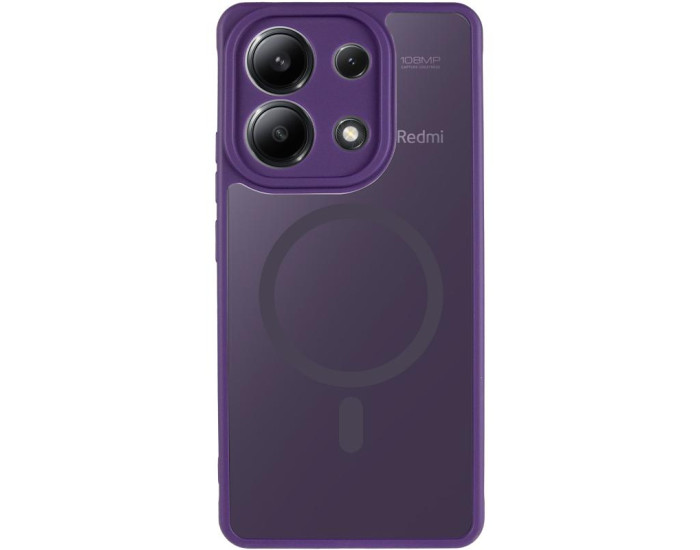 Чехол-силикон TPU Bloom with MagSafe Xiaomi Redmi Note 13 4G, фиолетовый