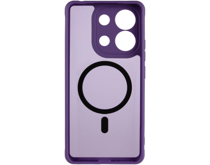 Чехол-силикон TPU Bloom with MagSafe Xiaomi Redmi Note 13 4G, фиолетовый
