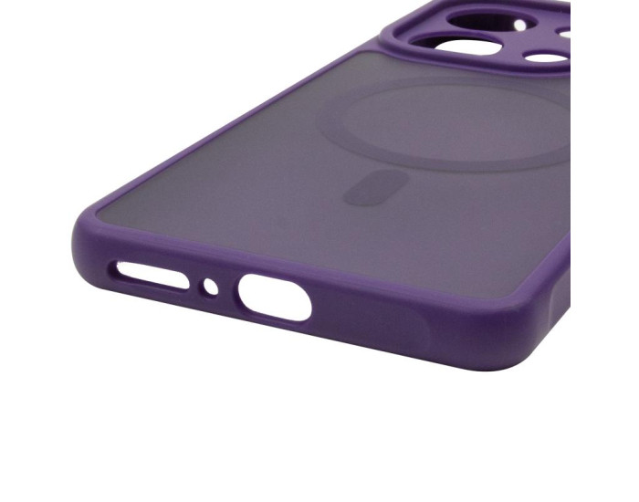 Чехол-силикон TPU Bloom with MagSafe Xiaomi Redmi Note 13 4G, фиолетовый