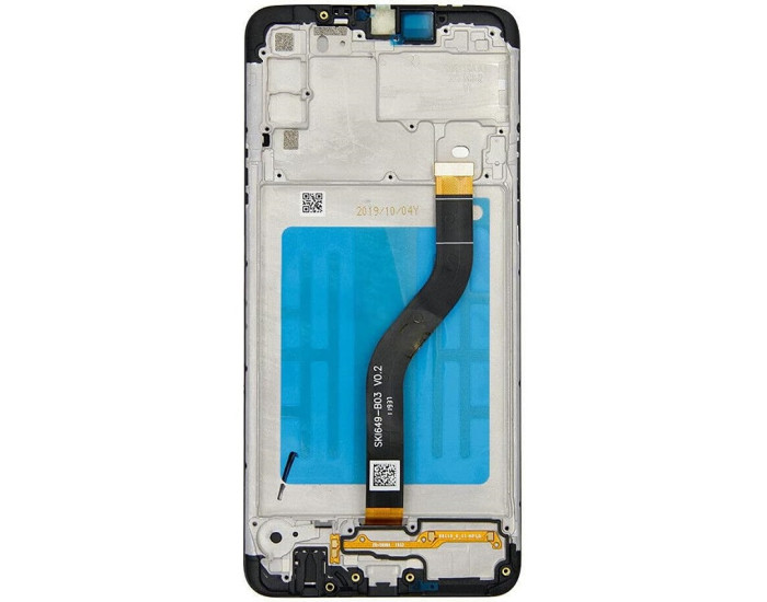 Дисплей с сенсорным экраном (модуль) Samsung A207 A20s, черный  с рамкой, оригинал