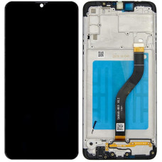 Дисплей с сенсорным экраном (модуль) Samsung A207 A20s, черный  с рамкой, оригинал
