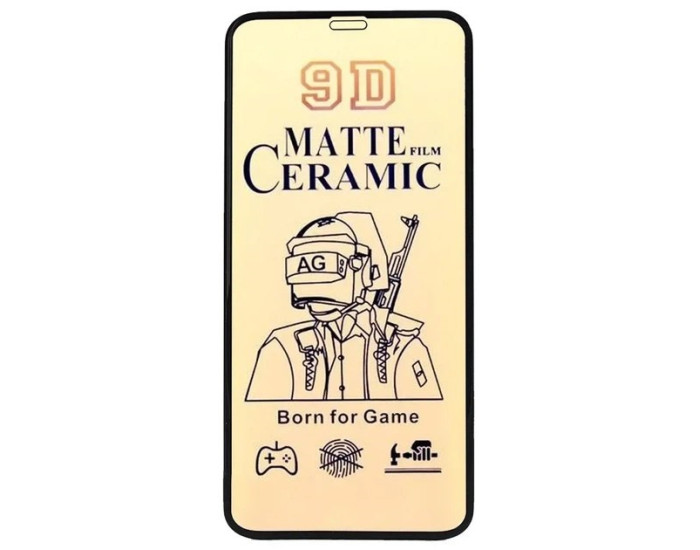Защитное стекло Ceramic Matte iPhone 15 Pro Max, 5D Black