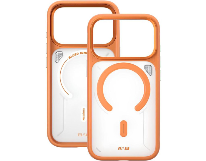 Чехол-силикон Blueo Frosted Heat with MagSafe iPhone 17 Pro Max, оранжевый